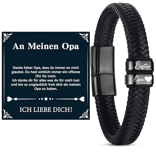 Merclix Vatertagsgeschenk für Opa Armband Opa Geschenk Geburtstag Weihnachten