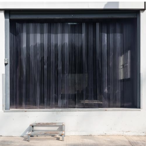 foriy PVC Strip Door Curtains, 164ft Length 7.1in Width Plastic Door Curtain Waterproof Vinyl Roll Tailorable Strip Curtain for Commercial Warehouse Garage Pet House (Transparent) - Thumbnail 7
