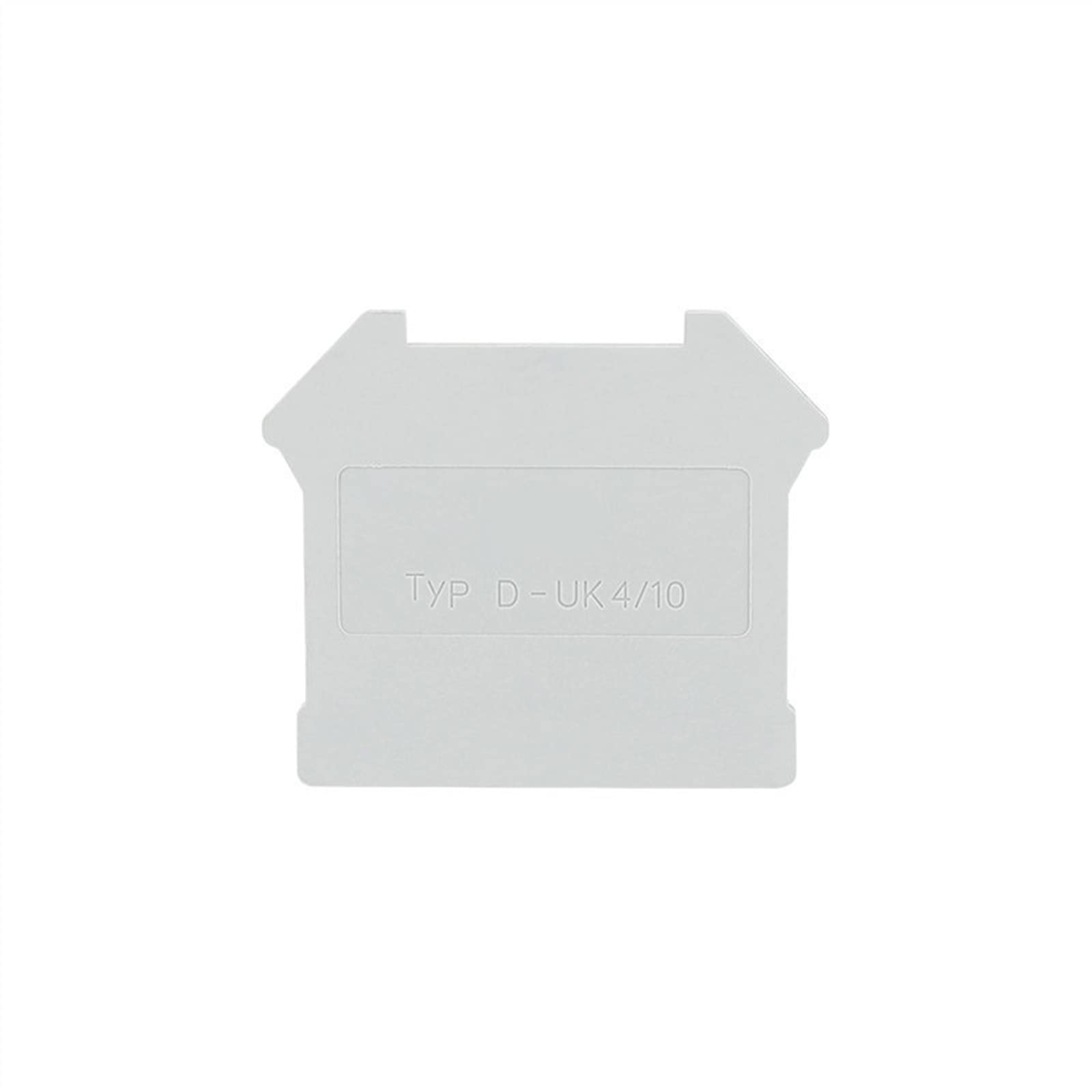 100Pcs D-UK4/10 End Plate for U K 3N/5N/6N/10N/25 UIK16 Connector U K 4/10 Din Rail Terminal Block Protection Contact End Cover (Color : for UK 25)