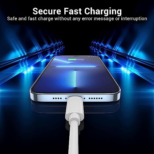 Quntis USB C to Lightning Cable, 3 Pack 6ft iPhone 14 Charger Cord MFi Certified, PD iPhone Charger Cable, Lightning to Type C Fast Charger Cord for iPhone 14 13 12 11 Pro X XS XR 8 iPad, AirPod,White