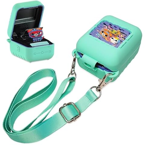 RAWECUD Silicone Case for Bitzee Digital Pet Interactive Virtual Toy, Protective Holder Skin for Bitzee Interactive Toy Digital Pet and Case Accessories (Green Case) Cover