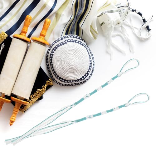 Tzitzits para chal de oración tradicionales hebreos minkissy borlas para vaqueros y hogar 8