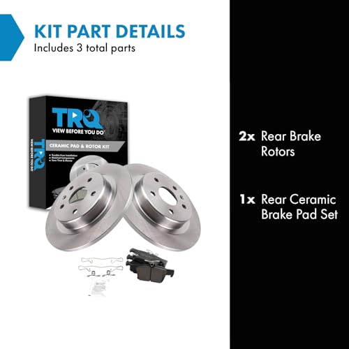 Image of TRQ Rear Brake Pad and Rotor Set Ceramic 315mm Rotors Compatible with 2019-2020 Buick Envision