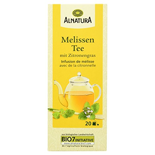 Alnatura Bio Melissen-Tee mit Zitronengras, 20 Beutel, 30g