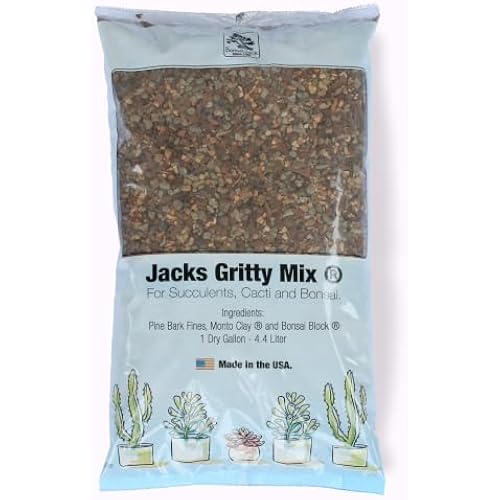 Bonsai Jack Succulent, Cactus and Bonsai Soil - Jacks Gritty Mix - 1 Gallon – Fast Draining – Fight Root Rot – Optimized pH …