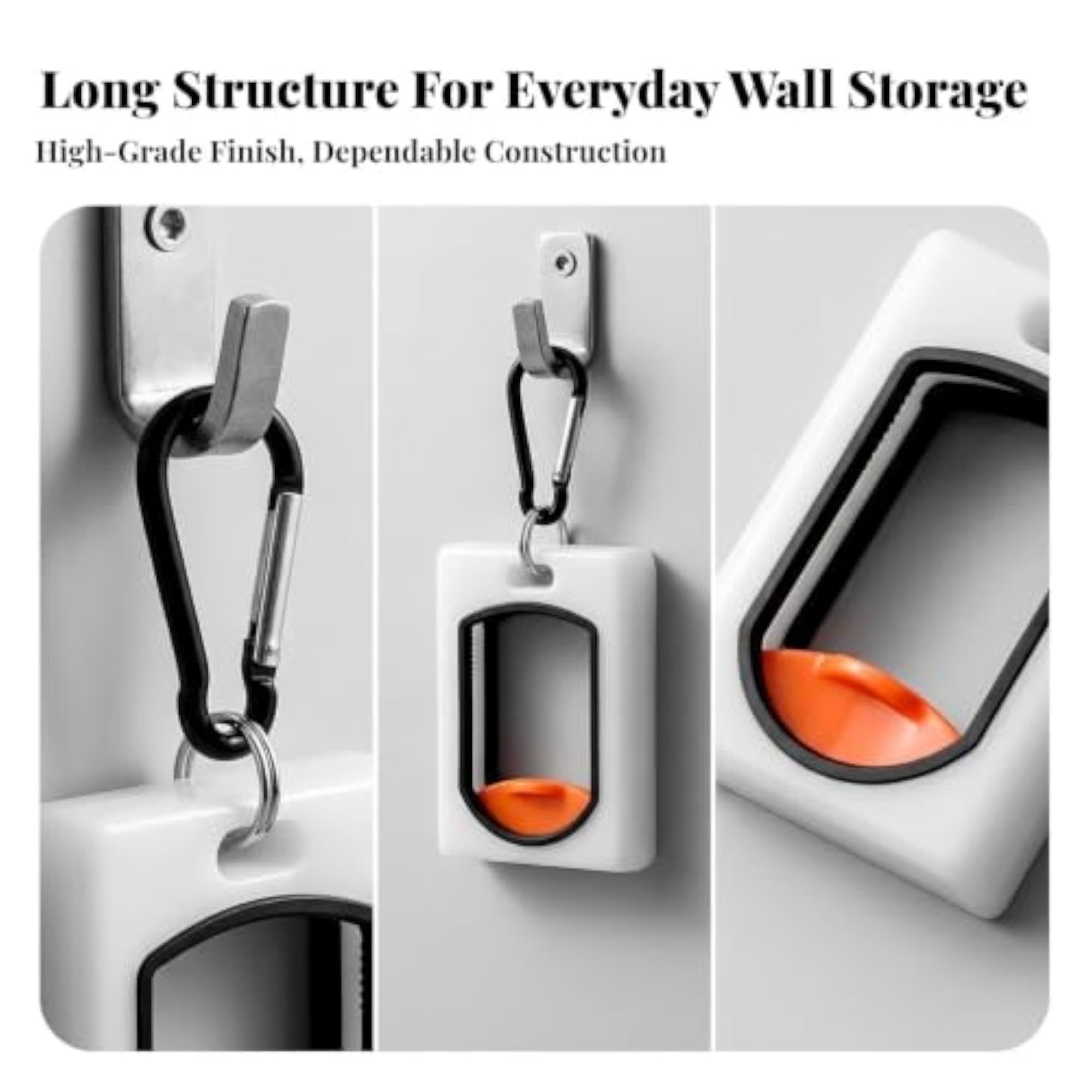 Zip Tie Holder with Carabiner Clip, Compact Design