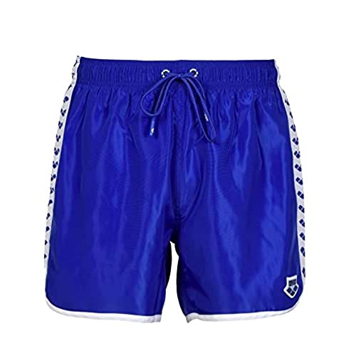 ARENA Men's Icons Team Stripe Boxer, Neon Blue/White, X-Small