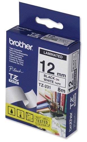 Ruban Brother TZE-S231 de 12mm pour organiser la cuisine et le garage