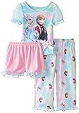Disney Girls Frozen Elsa and Anna Filigree Friends 3-Piece Pajama Set