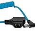 KONDOR BLUE | D-Tap to DC Right Angle Coiled Cable (5.5 x 2.5mm) Compatible with Canon C70 & Atamos | 16