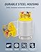FAHKNS Refrigerant Recovery Tank 30 LB with 1/4 SAE Y-Valve Liquid/Vapor Reclaim Tank AC Freon Recovery Tank Refrigerant Recovery Cylinder Tank Reusable Cylinder Tank Without Float Switch Gray Yellow
