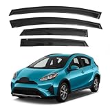 IG Window Visor for Toyota Prius C 2012-2019, Rain Guard Tape-On Extra Durable Sun Wind Side Vent Window Deflector, 2012 2013 2014 2015 2016 2017 2018 2019 (Model C Only)