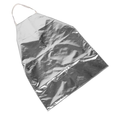 Tofficu Delantal Resistente Alta Temperatura Protección Ignífuga Aluminio para Soldadura Cocina Trabajo Industrial Ligero Cómodo