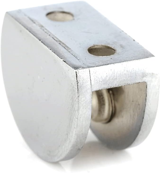Clip Clamp 4PCS NAIERDI Half Round Glass Clamps Plane Zinc Alloy Shelves Support Two Hole Corner Bracket Clips for 8mm Furniture Hardware