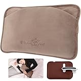 Fohil 湯たんぽ 充電式【大きめサイズ ゆたんぽ&寒い時期の節電対策】電気湯タンポ ヌクヌク 約4~12H長時間保温 ポケット蓄熱 コードレス 急速充電 エコ 繰り返し利用可能 省エネ 防爆過熱防止 自動電源オフ 柔らかいカバー付き お腹 首肩腰足 冷え対策 生理期最適 祝い 人気 プレゼント PSE認証済み 暖房器具 ブラウン