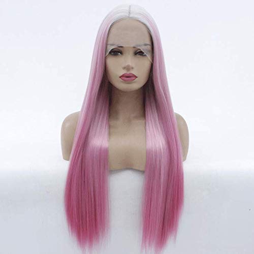 Preisvergleich Produktbild LinkLvoe Vordere SpitzeperüCke,Damen PerüCke, Lange Glatte Haare Gradienten Schmutzig PerüCke PerüCke FüR Rollenspiel Alltagskleid