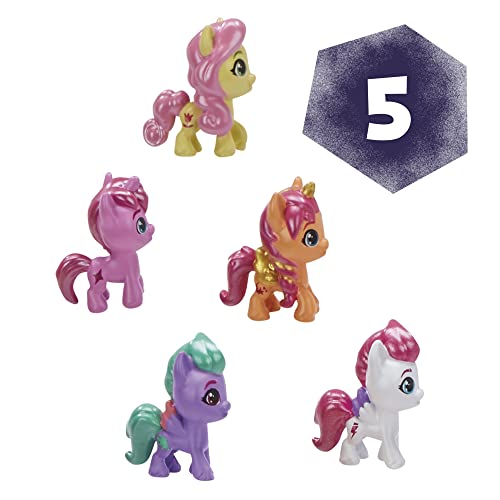 My Little Pony Mini Monde Magique Mini Maison de Cristal, Coffret créatif avec 5 Figurines de Collection, pour Enfants, dès 5 Ans