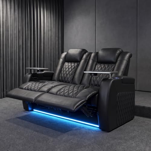 Image of Weilianda Home Theater Seating, Top Grain Leather Movie Theater Chair