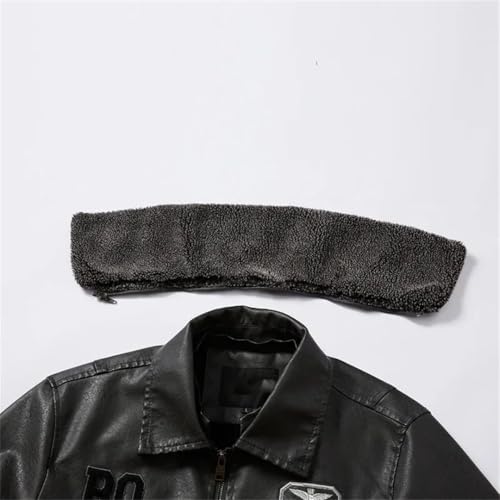 Men's Detachable Fur Collar Winter Thick Coat Embroidered Men Leather Jacket3