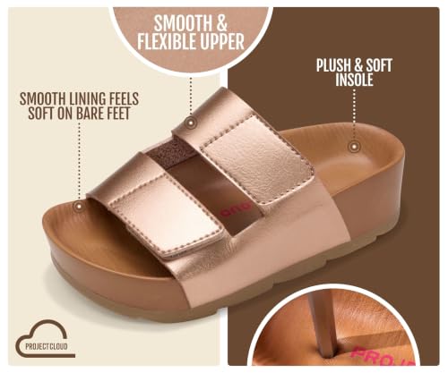Image of Project Cloud Girls Sandals with Adjustable Buckle Wedge Sandals 2026