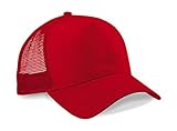 Beechfield Snapback Half-Mesh Baseball Cap B640, Colour: Classic Red, Size: One Size