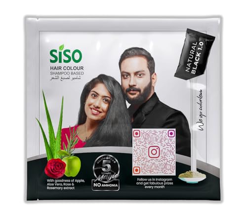 Siso Hair Color (20g) Natural Black-Pack of 20