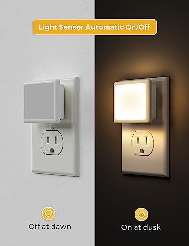 L LOHAS LED Night Lights Plug into Wall 2-Pack, 0.3W Plug in Night Light - 2