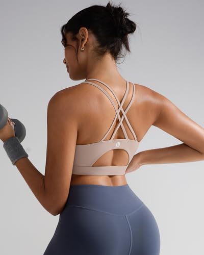 Image of RUNNING GIRL Sports Bras for Women,Padded Sports Bra Tank Top Sexy Crisscross Back High Impact Longline Workout Yoga Bra