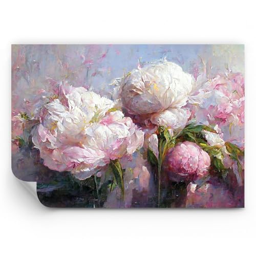 ARTTOR Papel pintado de vinilo tejido no tejido Premium Sand - Flores Peonías Clasicismo - 100x70 cm - Fotomurales Decorativos Papel tapiz fotográfico Dormitorio Para la sala - WF2AA100x70-5975