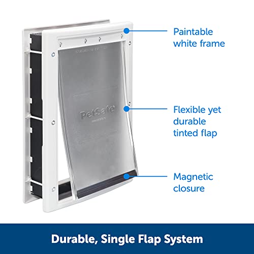 PetSafe Never Rust Dog & Cat Plastic Door, X-Large, for Pets Up to 220 lb, Paintable, Easy DIY Installation, Closing Panel Included, Install in Interior & Exterior Doors or Walls, Durable by PetSafe - Image 2