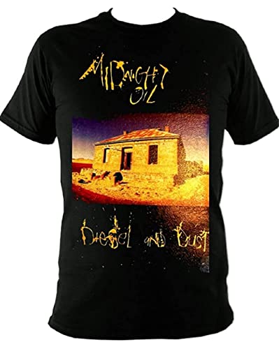 Photo de Midnight Oil Graphic Printed T-Shirt Fashion Mens Black Tee 3XL