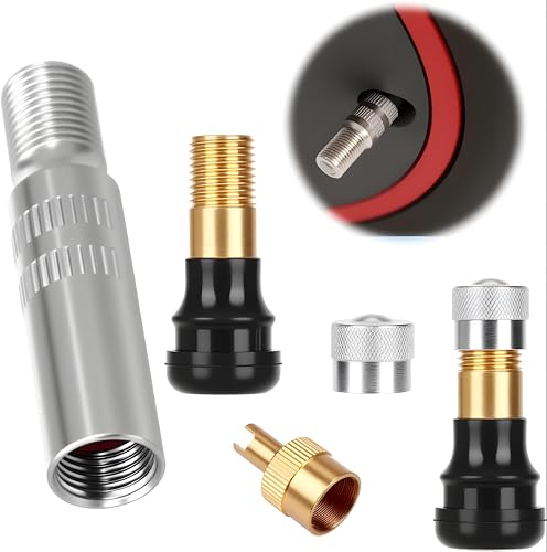 MDLSDE 2Pcs Válvula de Neumático Tubeless, Aire Premium para Patinetes Extensión Válvula Neumáticos con Adaptador para Scooter de M365 Pro PRO2 1S Ninebot MAX G30 y Bicicletas