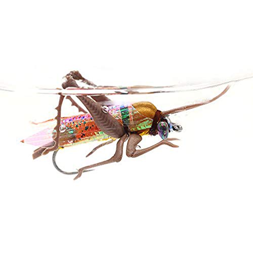 Yzd Realistic Fly Grasshopper Series(Small Brown 12Pcs) #TOP3
