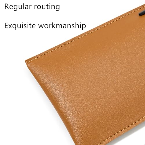 Image of Leather Pen Case Holder Fountain Pen Pouches Sleeve Hold 6-7 Pen Pencil for Women Men