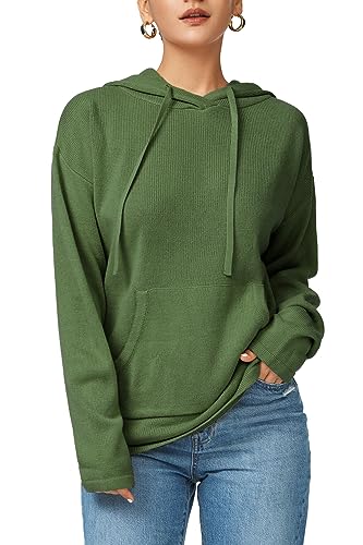 Sweat à capuche tricoté vert de qualité supérieure et finitions soignées - 4