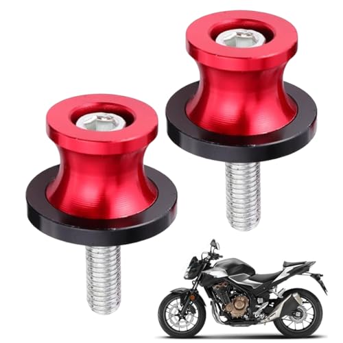 UIEXAY 2Pcs M8 Diabolos Moto, Paire Universelle De Cliquets M8 Pour Fourche Arrière(Rouge)