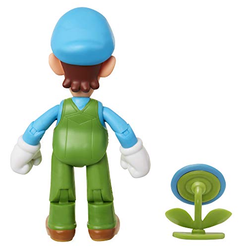Super Mario Nintendo Collectible Ice Luigi 4" Poseable Articulated Action Figure #TOP4