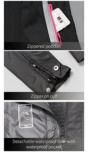 Riding Tribe Women's Motorcycle Jacket Coat Summer Waterproof Lady Teens Girl Riding Reflective Anti-Collision Motorbike Jackets(Red Jacket, M) #TOP6