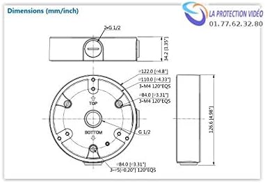 Dahua PFA137 Weatherproof CCTV Junction Box – Aluminium Mounting Base for Dome & Bullet Cameras – IP66 Outdoor Rated – White Finish