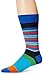 BUGATCHI Men's Color Block Lines Fancy Sock