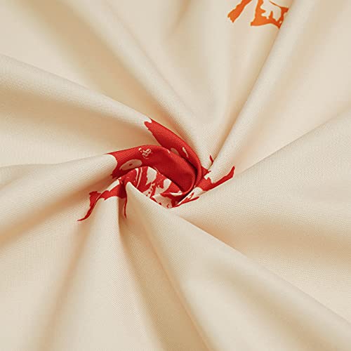 Thanksgiving Tablecloth, Autumn Maple Leaf Table Cloth, Fall Leaves Tablecloths, Waterproof Tablecover Square For Dinner Party Banquet Decoration, Khaki, 55 X 55 Inch #TOP4