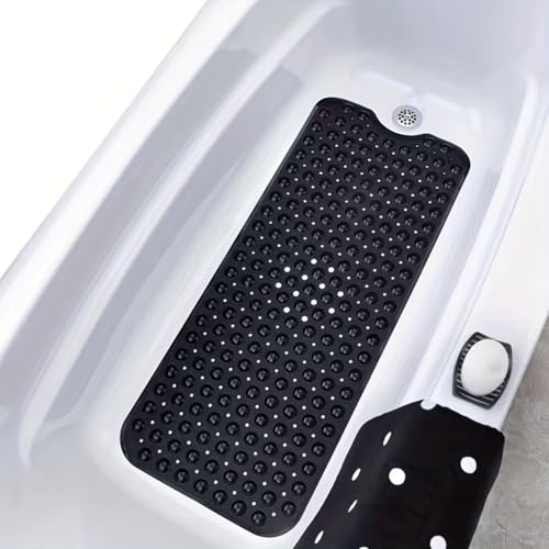 Tapis de baignoire antidérapant lavable en machine avec ventouses - 4