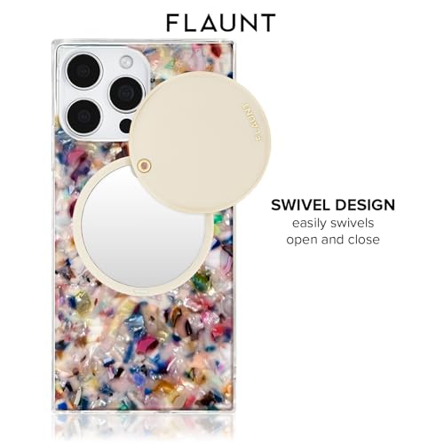 Flaunt MagSafe Compact Makeup Mirror - Magnetic Mirror with Slim Covered Design - Travel Accessory for All MagSafe Compatible iPhones & Cases - for Back Camera Selfies, Vlogging - Nude by FLAUNT - Image 5
