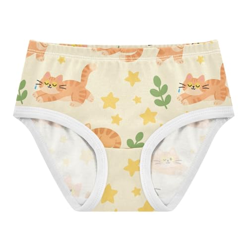 Girls' Underwear Cute Cat Yellow Toddle Brief Panties 20301202