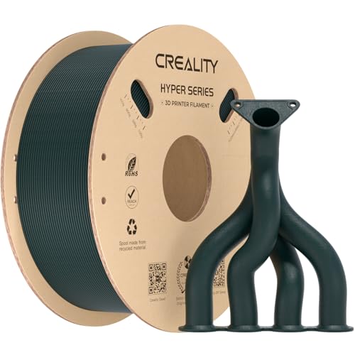 Image of Creality Carbon Fiber PLA Filament 1.75mm 1KG, Hyper PLA-CF for High-Speed Printing 50-300mm /s, Dimensional Accuracy + /- 0.03mm Accuracy,Fits for Most FDM 3D Printers(Dark Green)