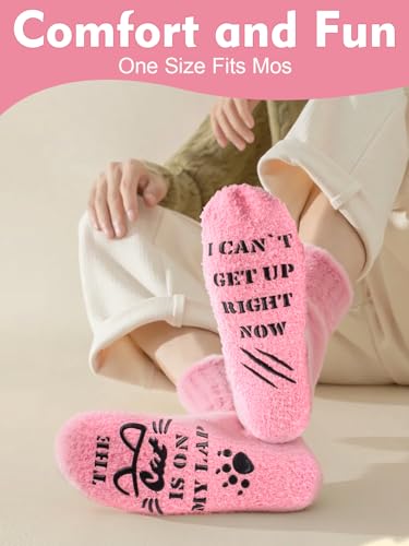 Warm & Fuzzy Cat Slipper Socks for Cat Lover，Birthday Non Slip Warm Home Socks, Birthday, Christmas Gifts Pet Socks for Men Women4