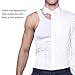 SZKANI Mens Compression Shirt to Hide Gynecomastia Moobs Slimming Body Shaper Vest White
