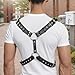 RTeczSolve Men's Chest Harness Belt, Adjustable Body Harness Belt for Men, PU Leather Male Punk Chest Shoulder Harness Muscle Show Fashion Costumes for Cosplay Party