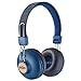House of Marley Positive Vibration 2 Wireless Bluetooth On Ear Headphones, Denim