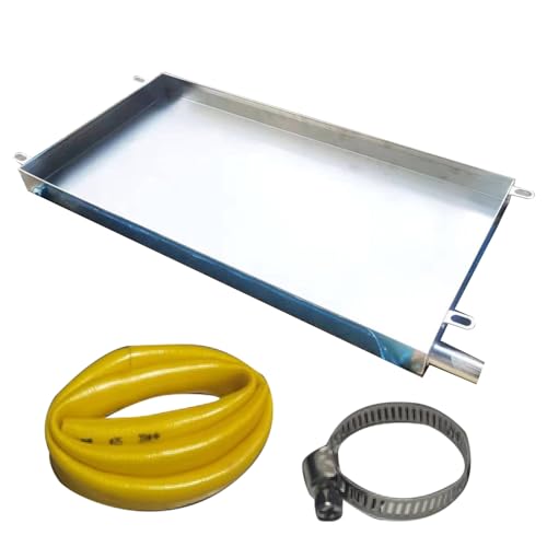 エアコンのドレンパン ステンレス鋼エアコンドリップパン Ac室外機パン 排水口付きド エアコン凝縮水トレイ カスタマイズ可能な排水口 用ドレンパンエアコンの水受け皿 エアコン室外機の水受け皿 エアコン室外機水受け エアコン凝縮水ドレンパン(50x40x4/